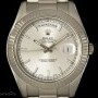 Rolex Day-Date II Gents 18k White Gold Silver Dial BP 21