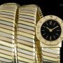 Bulgari Bvlgari Tubogas Ladies 18k Tri-Colour BlackDial BB
