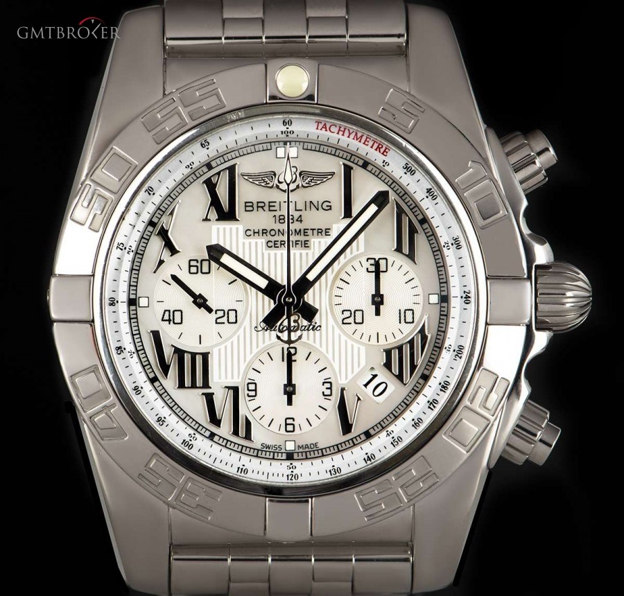 Breitling Chronomat Gents Stainless Steel Mother Of Pearl Di AB0110 834562