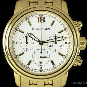 Blancpain Leman Chronograph Gents 18k Yellow Gold White Dial 2185-1418-63A 827822