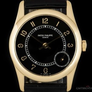 Patek Philippe Calatrava Gents 18k Yellow Gold Black Dial BP 5000 5000J 849686