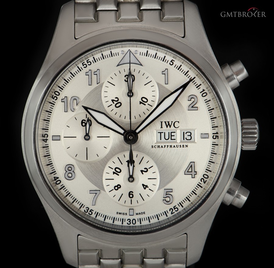 IWC Pilot Spitfire Chronograph Stainless Steel Silver IW371705 840582