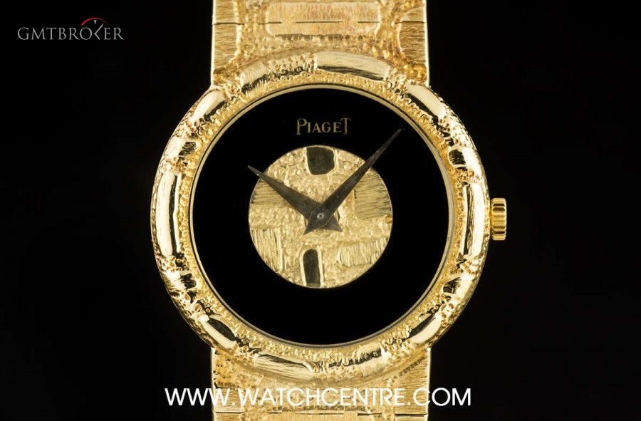 Piaget 18k Yellow Gold Onyx Dial Ladies Dress Watch 9040 9040A80 745637