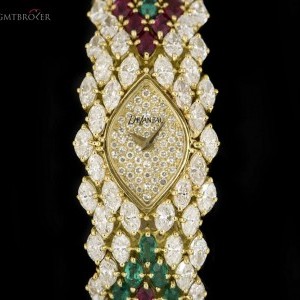 DeLaneau Cocktail Ladies 18k Yellow Gold Pave Diamond Dial nessuna 837520