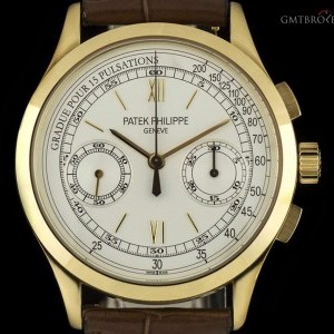 Patek Philippe Classic Chronograph Gents 18k Yellow Gold Silver O 5170J 765584
