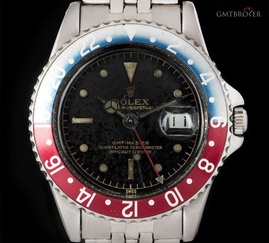 Rolex GMT-Master Vintage Gents Stainless Steel Black Gil 1675 840702