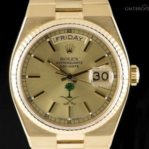Rolex Oysterquartz Day-Date Gents 18k Yellow Gold Rare S 19018 810512