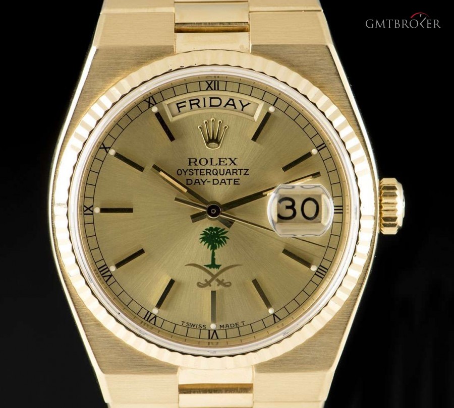 Rolex Oysterquartz Day-Date Gents 18k Yellow Gold Rare S 19018 810512