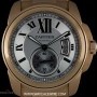 Cartier 18k Rose Gold Silver Roman Dial Calibre De  W71000