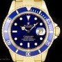 Rolex Submariner Date Gents 18k Yellow Gold Blue Dial 16