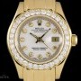 Rolex Pearlmaster Datejust Ladies 18k Yellow Gold White