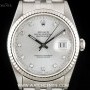 Rolex Stainless Steel Silver Diamond Dial Datejust Gents