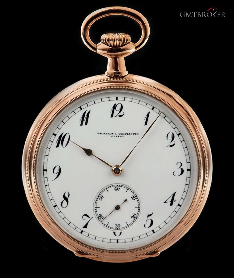 Vacheron Constantin Open Face Vintage Pocket Watch 14k Rose Gold White nessuna 850004