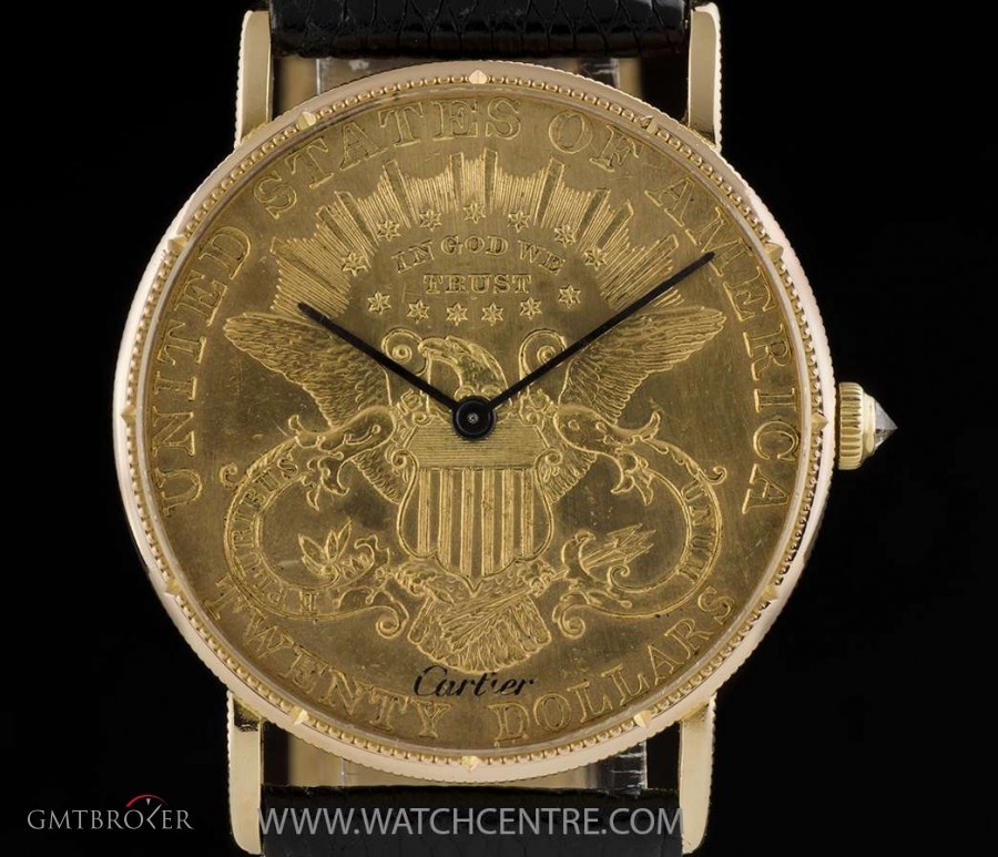 Corum 18k YG Very Rare 20 Dollar Coin Gents Wristwatch R nessuna 592991