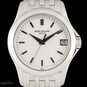 Patek Philippe Calatrava Gents 18k White Gold Silver Dial BP 5107 5107/1G 781760