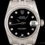 Rolex Datejust Mid-Size Stainless Steel Black Diamond Di