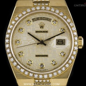 Rolex 18k YG Very Rare Diamond Set Oysterquartz Day-Date 70148 573919