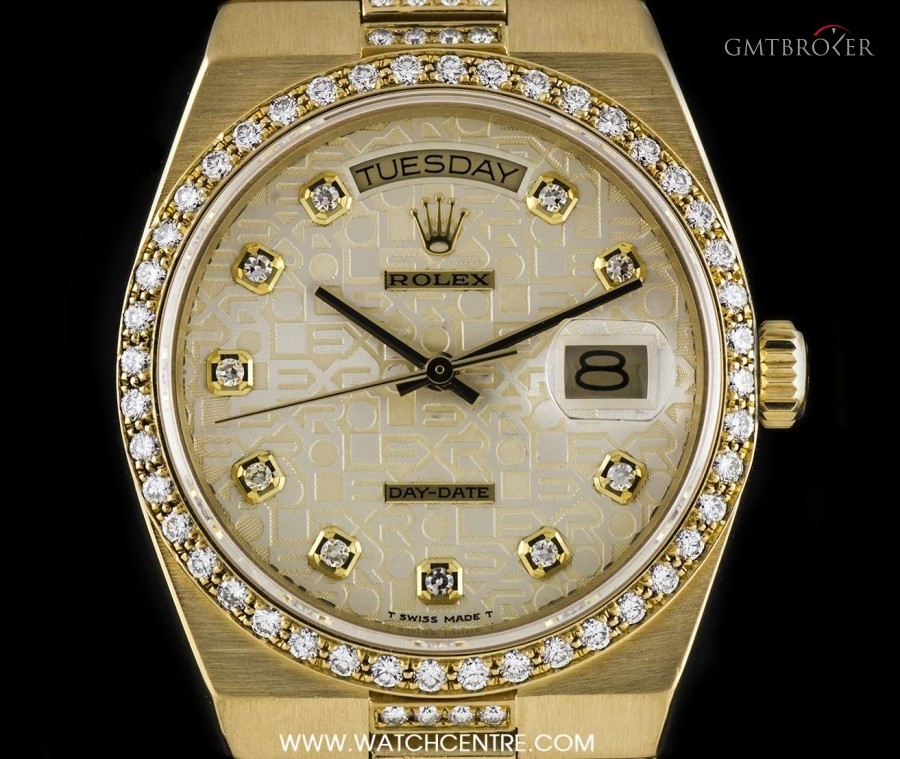 Rolex 18k YG Very Rare Diamond Set Oysterquartz Day-Date 70148 573919
