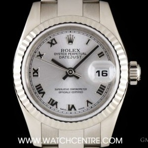 Rolex 18k White Gold Silver Dial Datejust Ladies BP 1791 179179 757239