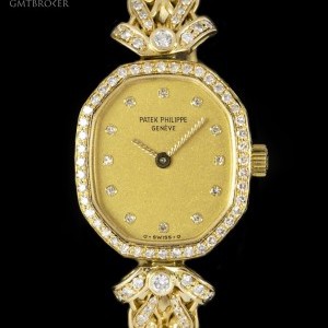 Patek Philippe Octagonal Shaped Vintage Ladies 18k Yellow Gold Ch 4581 838402