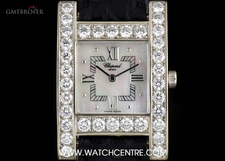 Chopard 18k WG Mother Of Pearl Dial Diamond Bezel H Watch 136621-1001 724025