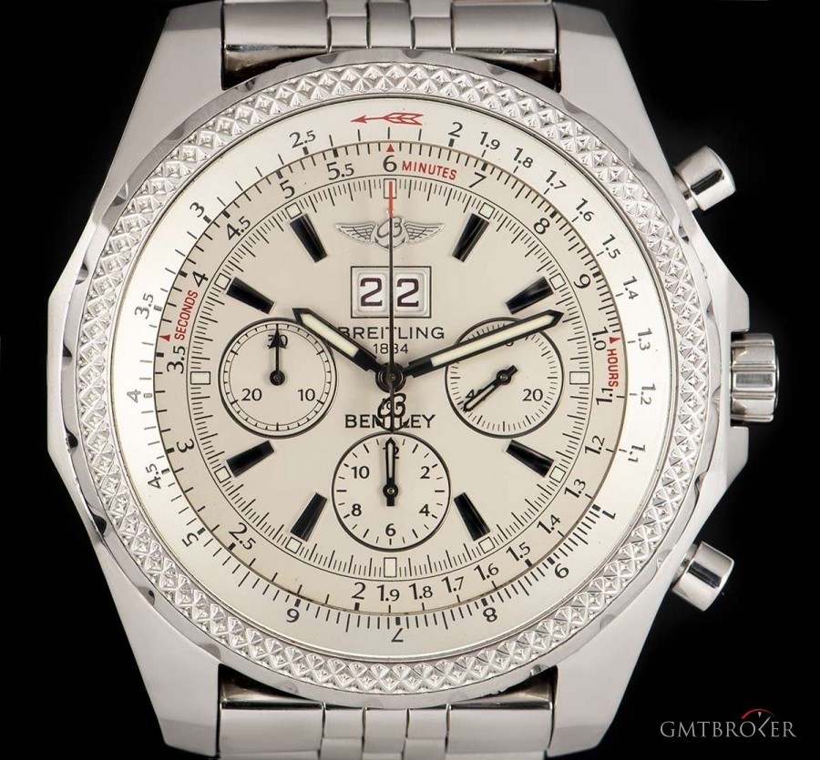Breitling For Bentley 675 Chronograph Stainless Steel Silver A44362 824864