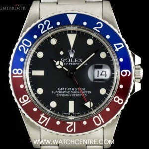 Rolex SS OP Rare Matte Dial Pepsi Bezel Transitional GMT 16750 730781