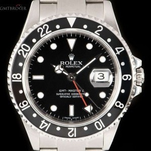 Rolex GMT-Master II Gents Stainless Steel Black Rectangu 16710 813746