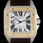 Cartier Santos 100 XL Stainless Steel  18k Yellow Gold Sil