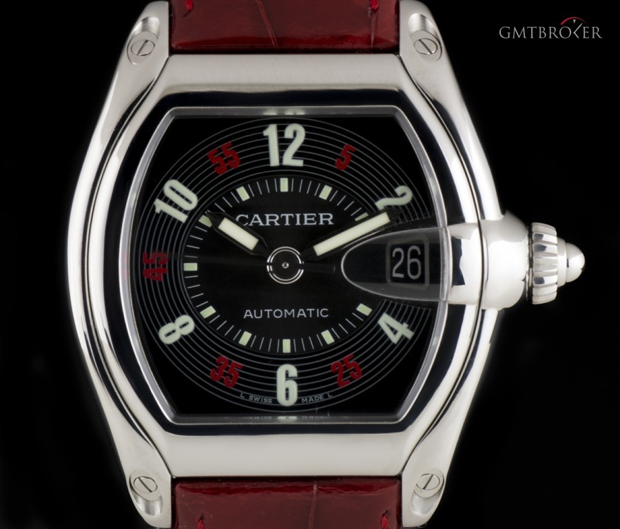 Cartier Roadster Gents Stainless Steel Black Dial BP W6200 W62002V3 794376