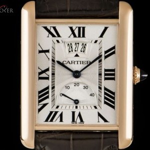 Cartier Tank Louis Power Reserve Gents 18k Rose Gold Silve W1560003 811874