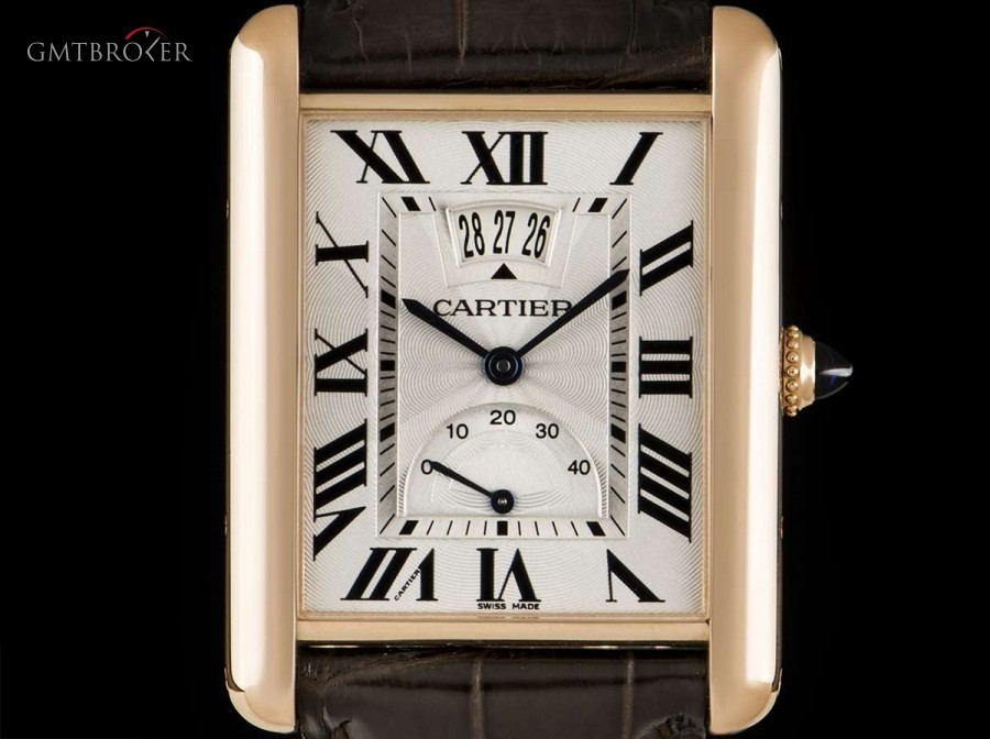 Cartier Tank Louis Power Reserve Gents 18k Rose Gold Silve W1560003 811874