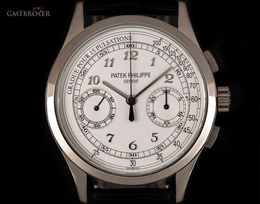 Patek Philippe Chronograph Gents 18k White Gold Silver Dial BP 51 5170G-001 830753