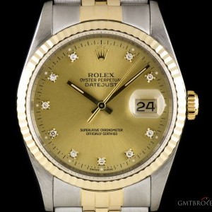 Rolex Datejust Gents Stainless Steel  18k Yellow Gold Ch 16233 822095