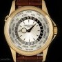 Patek Philippe World Time Gents 18k Yellow Gold Silver Dial BP 51