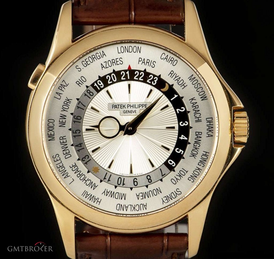 Patek Philippe World Time Gents 18k Yellow Gold Silver Dial BP 51 5130J 816578
