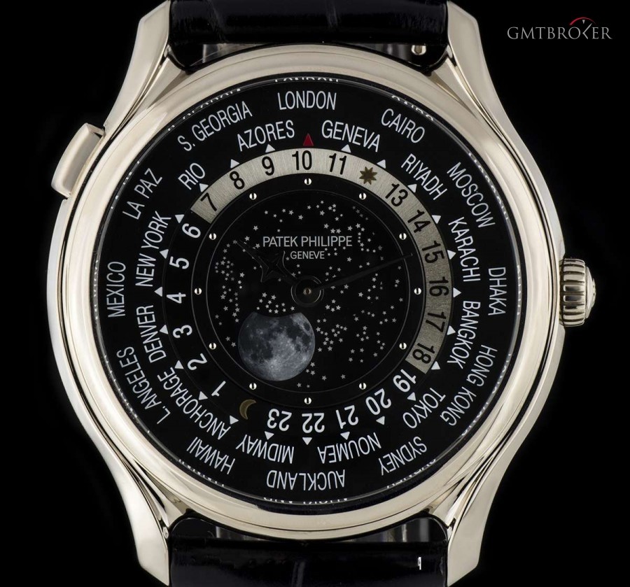 Patek Philippe Unworn Anniversary World Time Moon Gents 18k White 5575G-001 777962