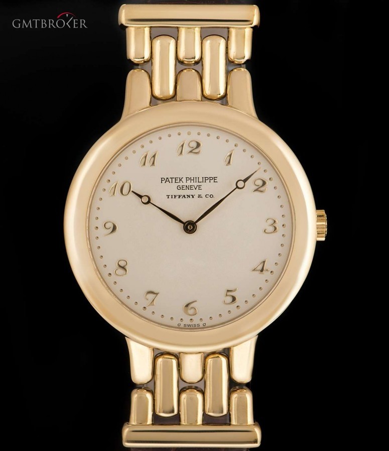 Patek Philippe Calatrava 18k Yellow Gold Double Name Tiffany  Co 3915J 813905