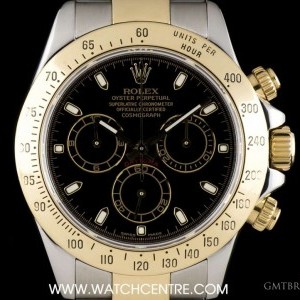 Rolex Steel  Gold Black Dial Cosmograph Daytona Gents 11 116523 739753