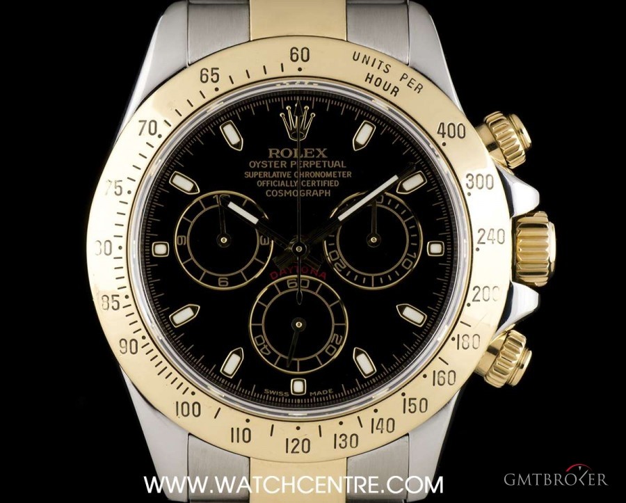 Rolex Steel  Gold Black Dial Cosmograph Daytona Gents 11 116523 739753