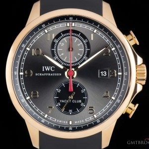 IWC Portuguese Yacht Club Gents 18k Rose Gold Grey Dia IW390209 792140