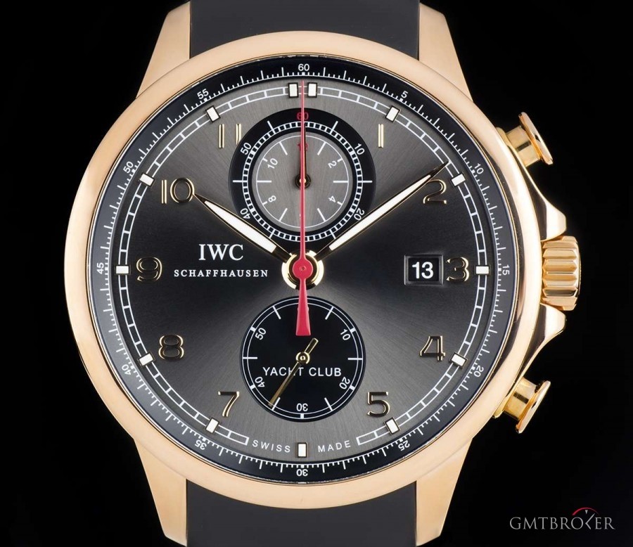 IWC Portuguese Yacht Club Gents 18k Rose Gold Grey Dia IW390209 792140