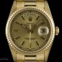 Rolex 18k Yellow Gold Champagne Baton Dial Day-Date Gent
