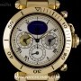 Cartier 18k Yellow Gold Three Time Zone Pasha Gents W30018