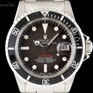 Rolex Very Rare Red Writing Submariner Vintage Stainless 1680 810026