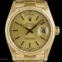 Rolex 18k Yellow Gold Champagne Dial Bark Finish Day-Dat