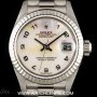 Rolex 18k White Gold OP Mother of Pearl Arabic Dial Date