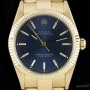 Rolex 18k Yellow Gold Blue Dial Oyster Perpetual Gents B