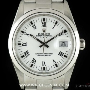 Rolex Stainless Steel White Roman DialDate Gents BP 1520 15200 746449