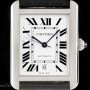 Cartier Stainless Steel Silver Roman Dial Tank Solo Gents